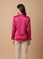 Ruby Pink Regular Fit Summer Satin Shirt