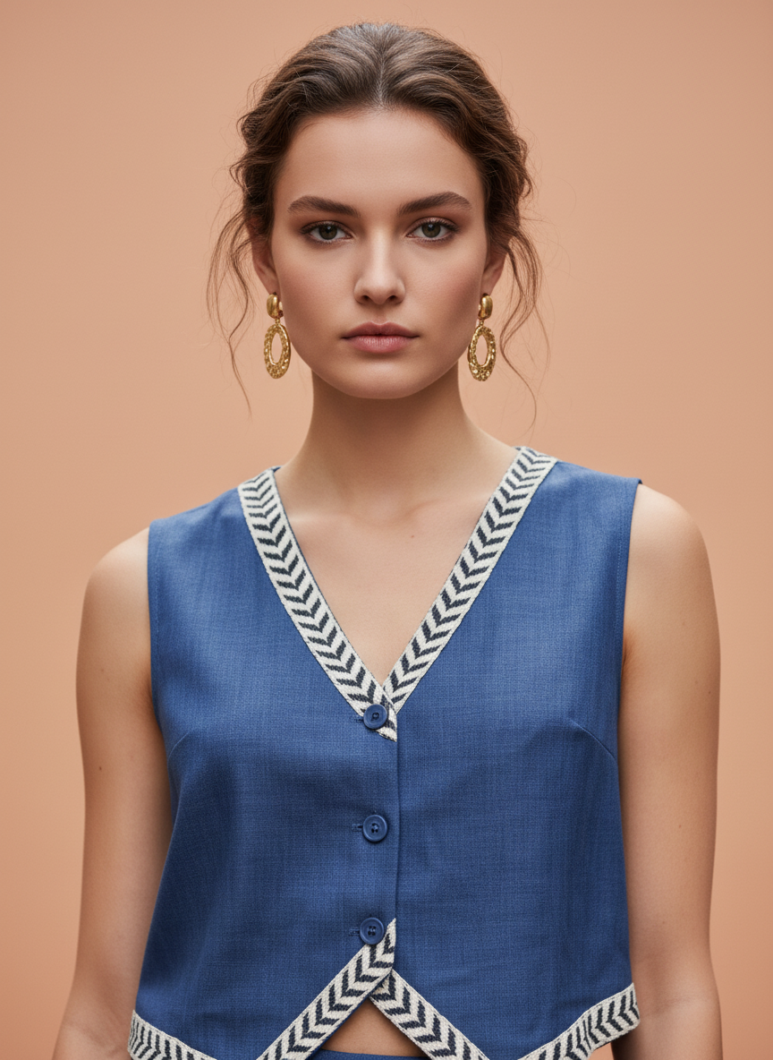 Elegant Blue Co-Ord Set for Women – Chic & Contemporary