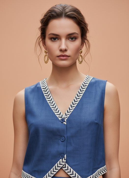 Elegant Blue Co-Ord Set for Women – Chic & Contemporary