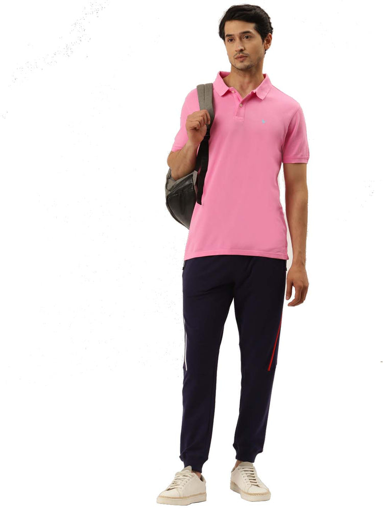 Premium Pink Cotton Half Sleeve Polo