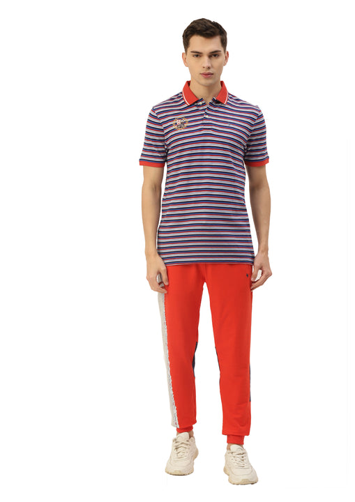 Premium Multicolor Cotton Striped Half Sleeve Polo