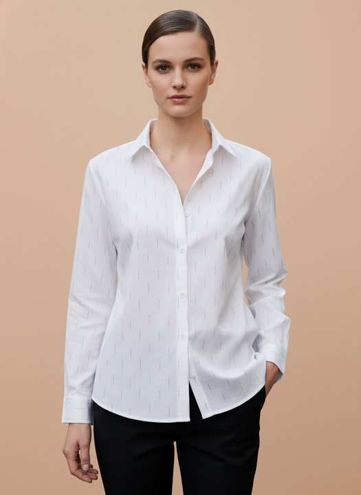 White Pinstripe Shirt for Women