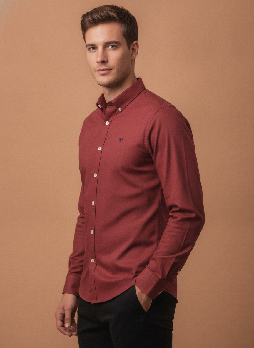 Pink Shirt With Premium Cotton Lycra