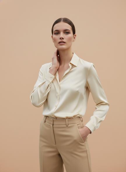 Buff Regular Fit Summer Satin Shirt