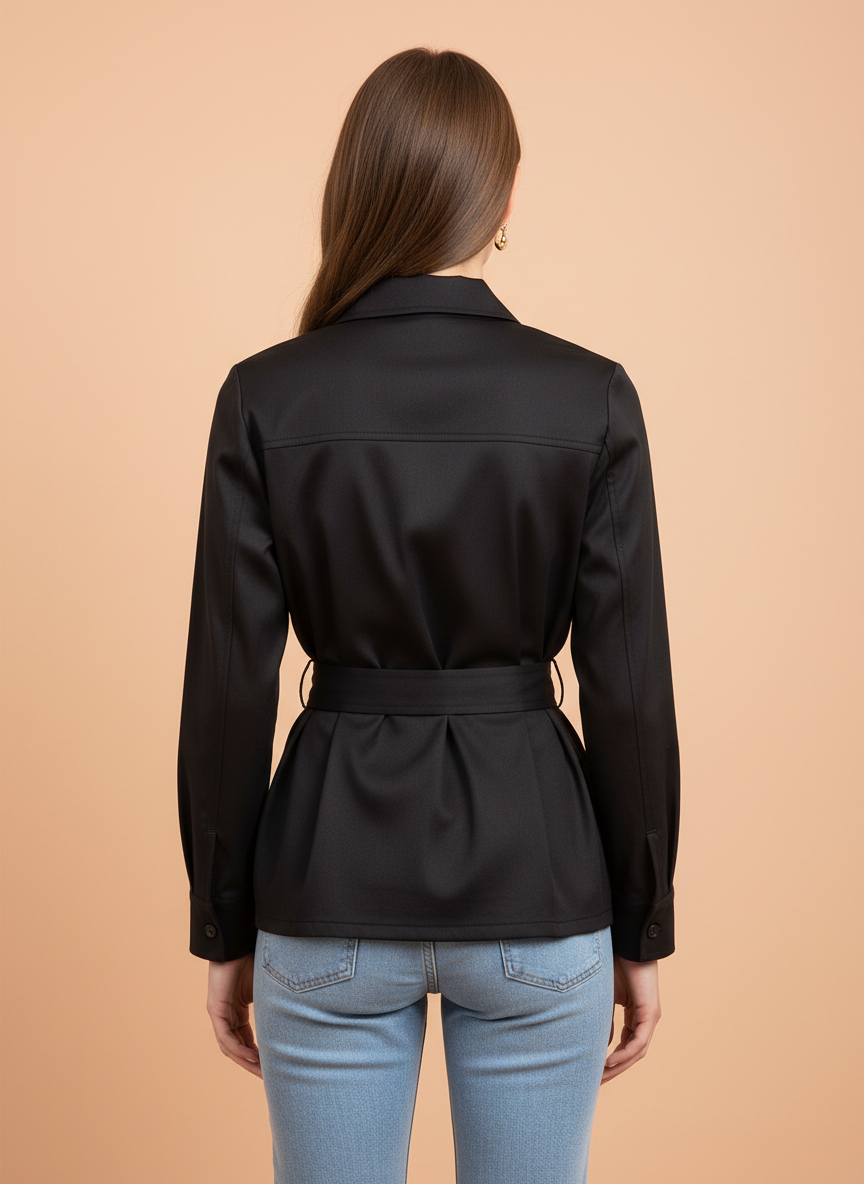 Ivory Grace Belted Women’s Shirt
