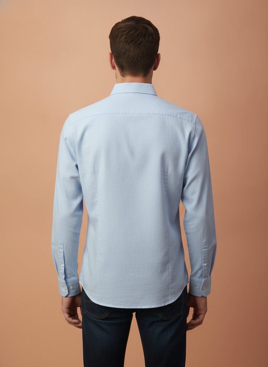 Sky Blue  Shirt With Premium Cotton Lycra