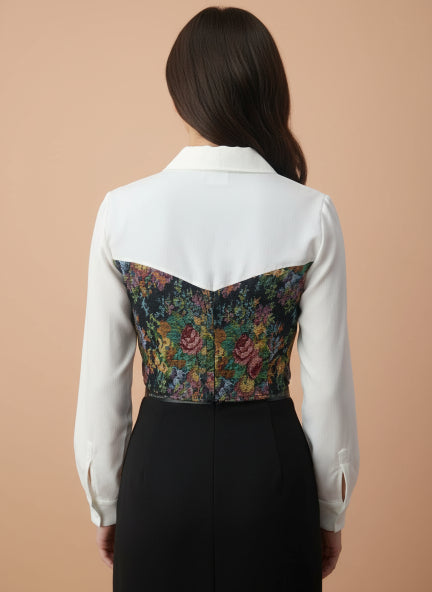 Premium Floral Corset Style Shirt Dress for Women