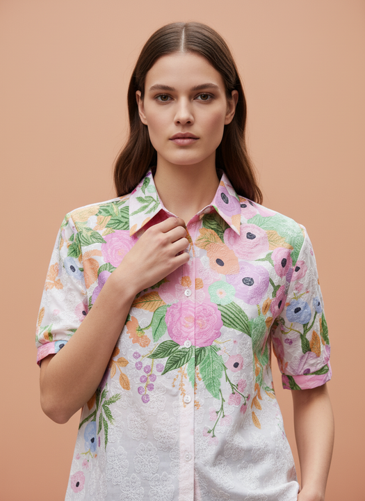 Light Pink Pinstripe Shirt for Women