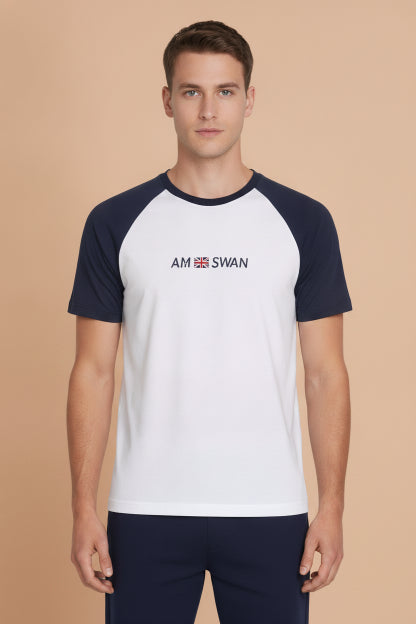 Mens Premium Cotton Printed Raglan Half Sleeve T-Shirts