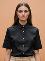 Short Sleeve European Satin Shirt