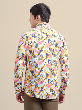 Men's Floral Print Premium Rayon Shirt