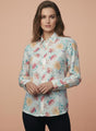 Premium Muslin Digital Print Puff Sleeve Shirt