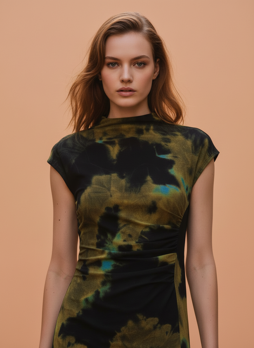 Women’s Stylish Printed Midi Dress