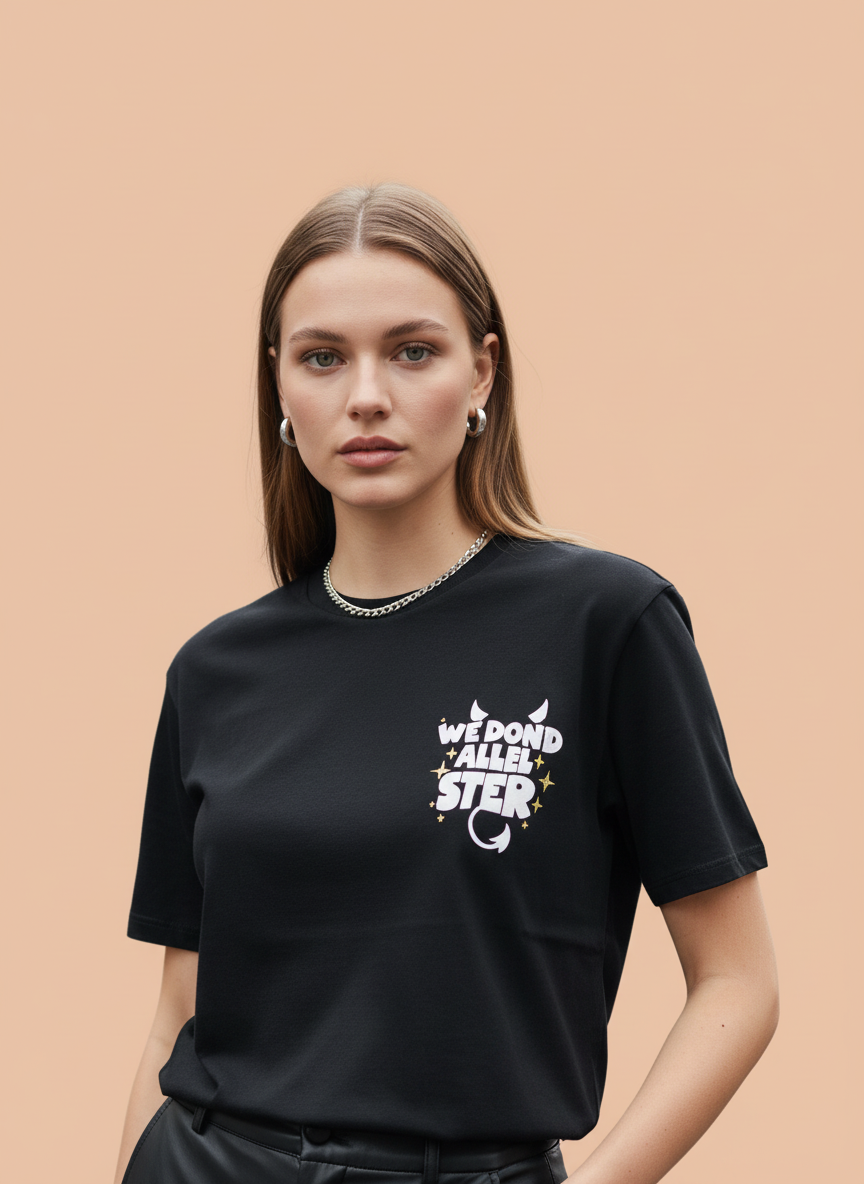 Women's Black Oversized T-Shirt