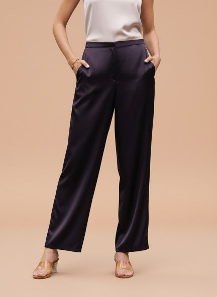 European Satin Loose Fit Trouser