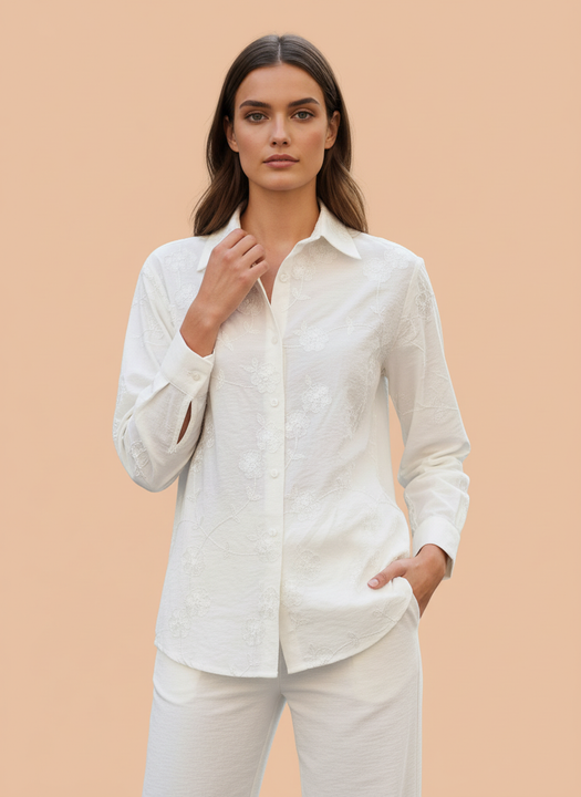 Women’s Elegant White Shirt & Trouser Co-Ord Set
