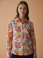 Luxury Muslin Digital Print Puff Sleeve Shirt