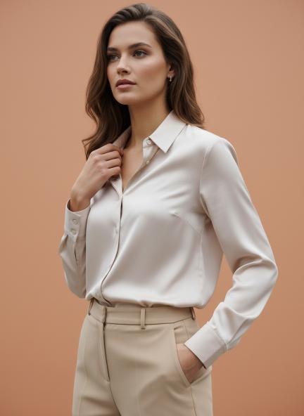 Orchid Pink Regular Fit Summer Satin Shirt