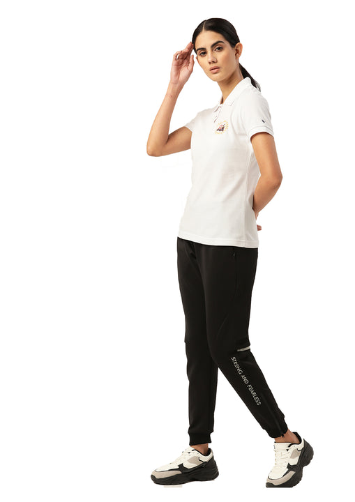 WOMENS PREMIUM COTTON PRINTED HALF SLEEVE POLO T-SHIRTS