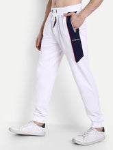 MENS COTTON RICH LYCRA WITH CONTRAST PANEL PRINTED TRACK PANTS