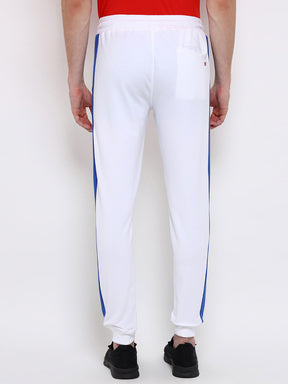 MENS COTTON RICH LYCRA TRACK PANT WITH SIDE STRIPE