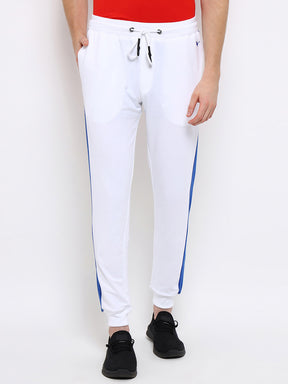 MENS COTTON RICH LYCRA TRACK PANT WITH SIDE STRIPE