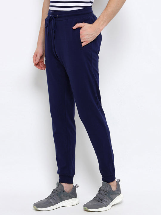 Mens Premium Cotton Colourblocked Printed Track Pants