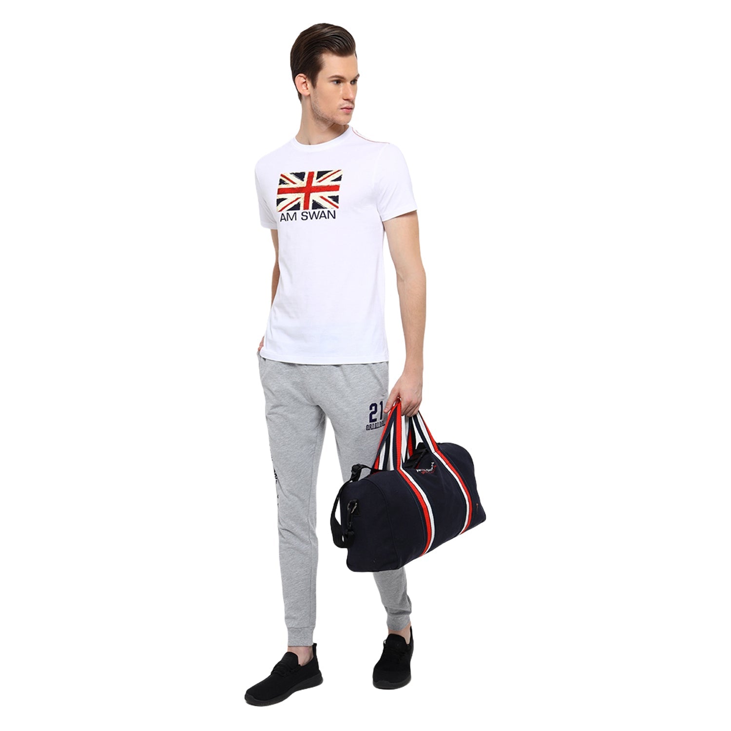 Mens Premium Cotton Printed Track Pants