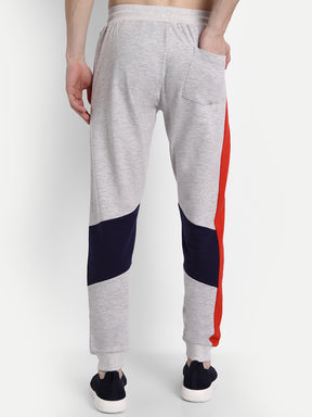 MENS PREMIUM COTTON COLOURBLOCKED TRACK PANTS