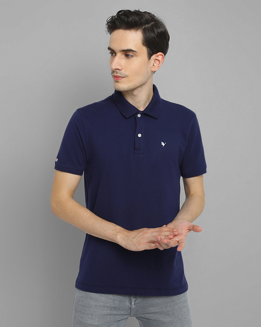 Mens Cotton Rich Half Sleeve Collar T-Shirts