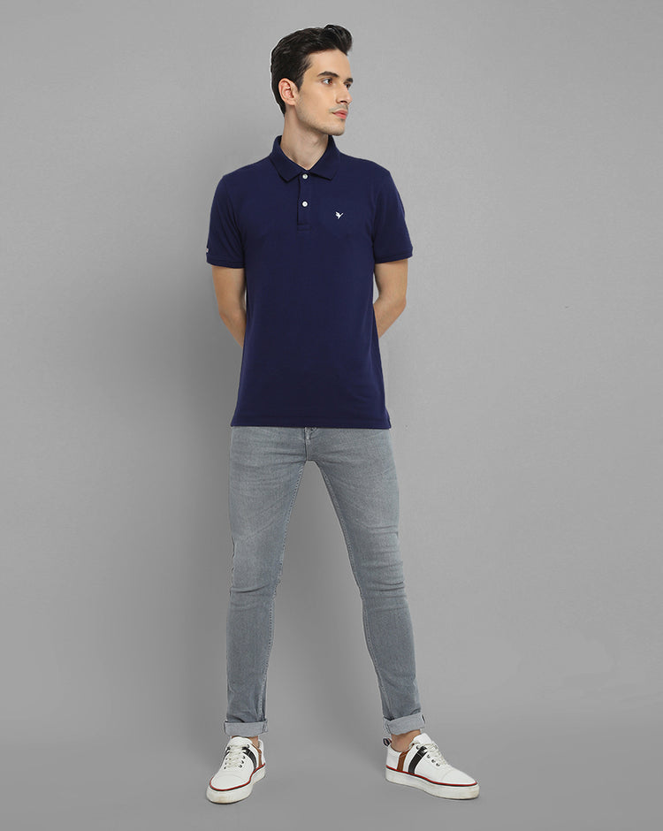 Mens Cotton Rich Half Sleeve Collar T-Shirts