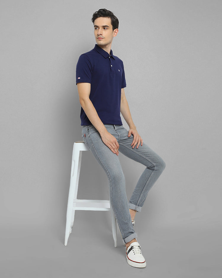 Mens Cotton Rich Half Sleeve Collar T-Shirts