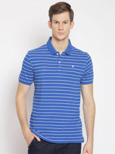 Premium Blue Striped Polo Tees