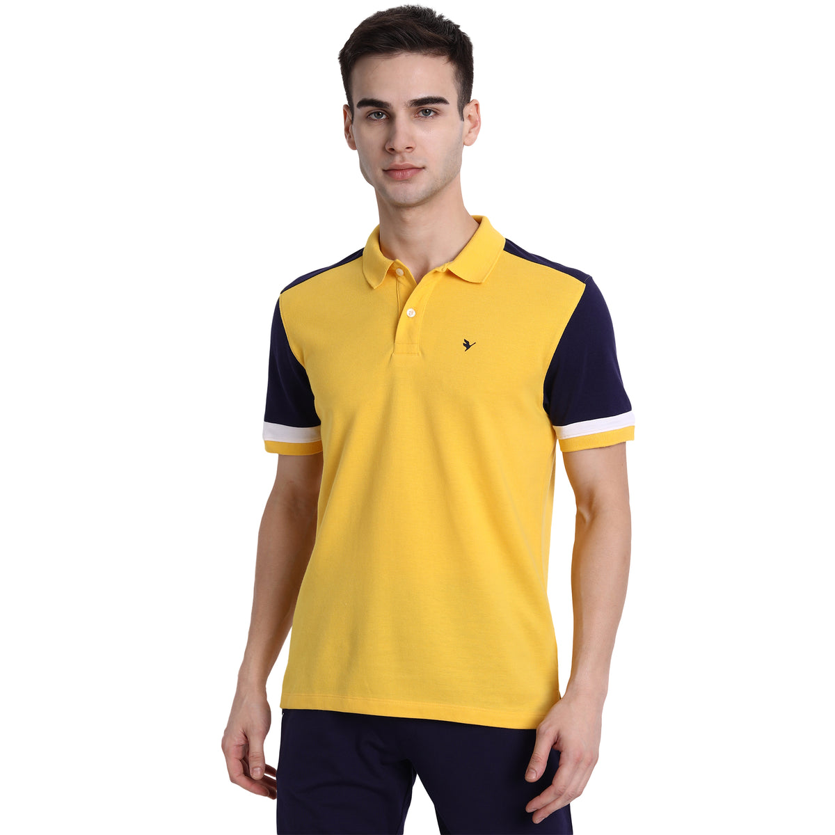 Premium Yellow Cotton Half Sleeve Polo"