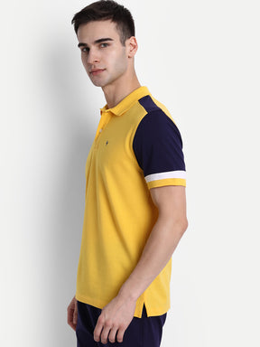 Premium Yellow Cotton Half Sleeve Polo