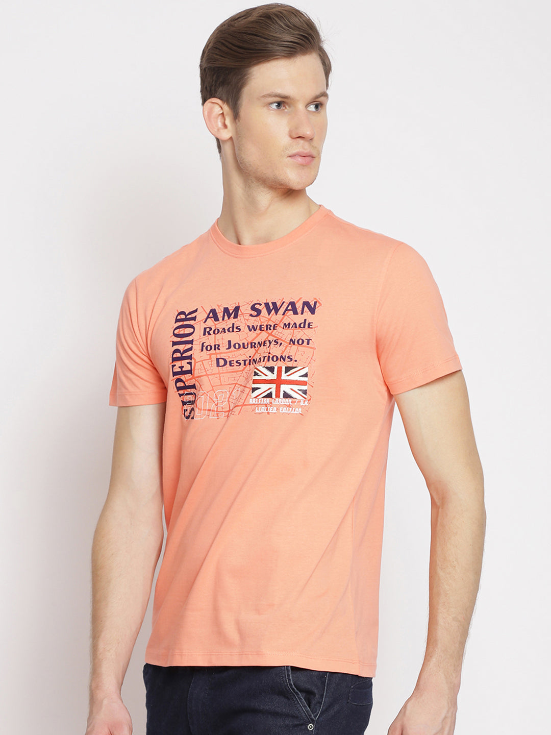 MENS PREMIUM COTTON PRINTED HALF SLEEVE CREW NECK T-SHIRTS