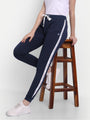 Womens Cotton Lycra Smart Fit Solid Track Pants