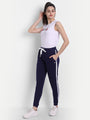 Womens Cotton Lycra Smart Fit Solid Track Pants