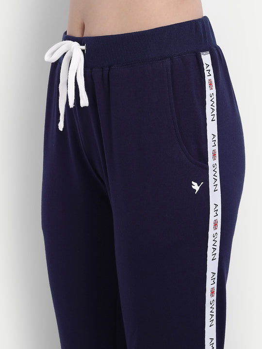 Womens Cotton Lycra Smart Fit Solid Track Pants