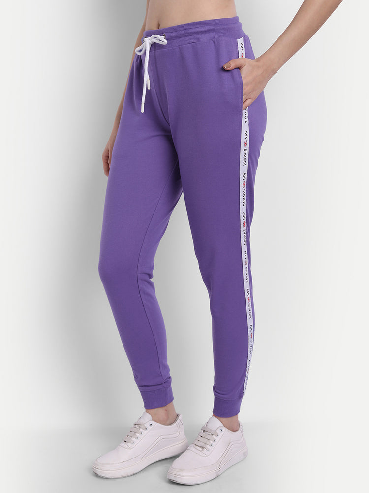 WOMENS PREMIUM COTTON SOLID TRACK PANTS