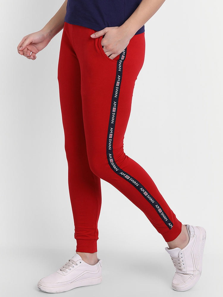 WOMENS PREMIUM COTTON PRINTED TRACK PANTS