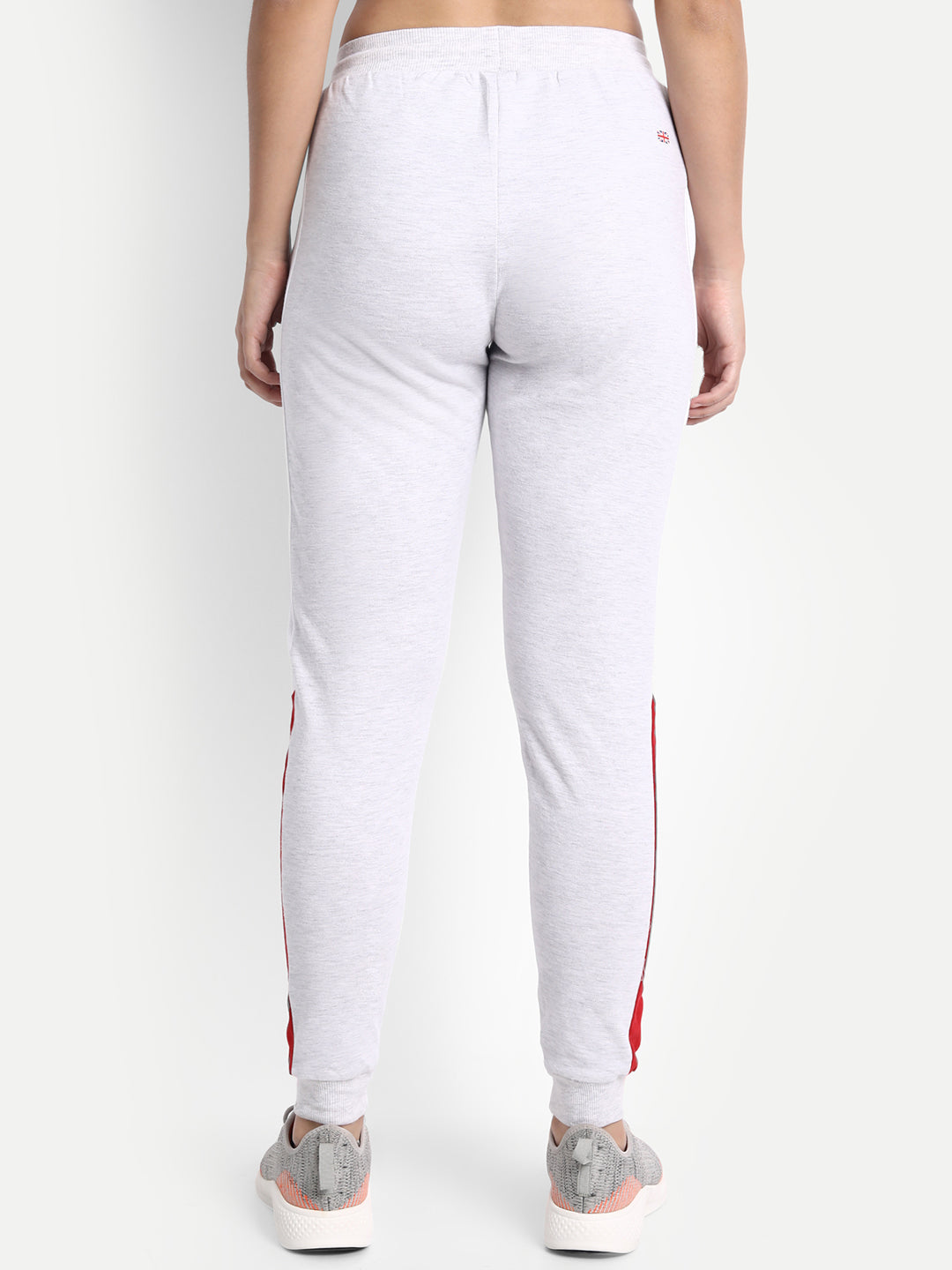 WOMENS PREMIUM COTTON PRINTED COLOURBLOCKED TRACK PANTS