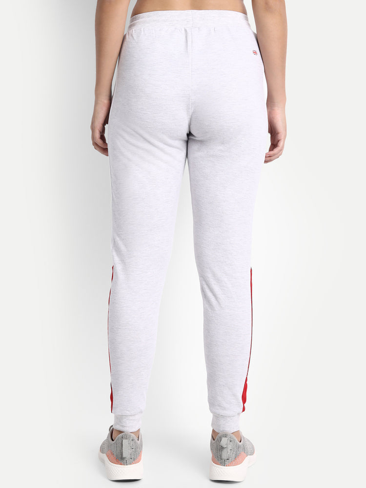 WOMENS PREMIUM COTTON PRINTED COLOURBLOCKED TRACK PANTS