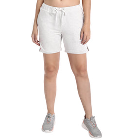 WOMENS SOLID COTTON POLY LYCRA SMART FIT SHORTS
