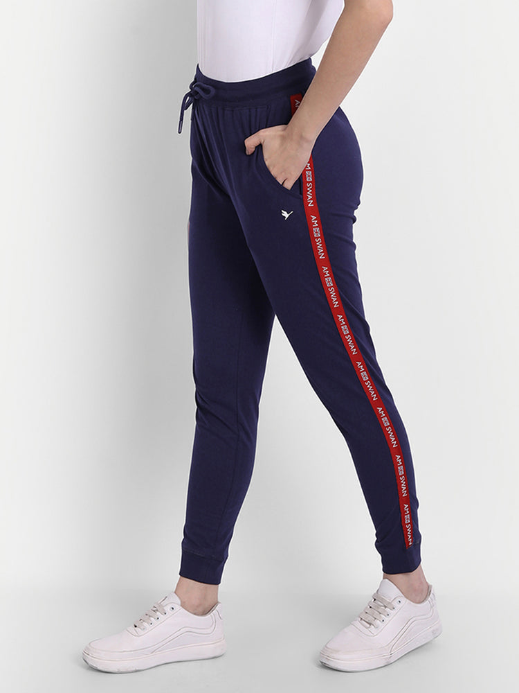 WOMENS PREMIUM COTTON SOLID TRACK PANTS