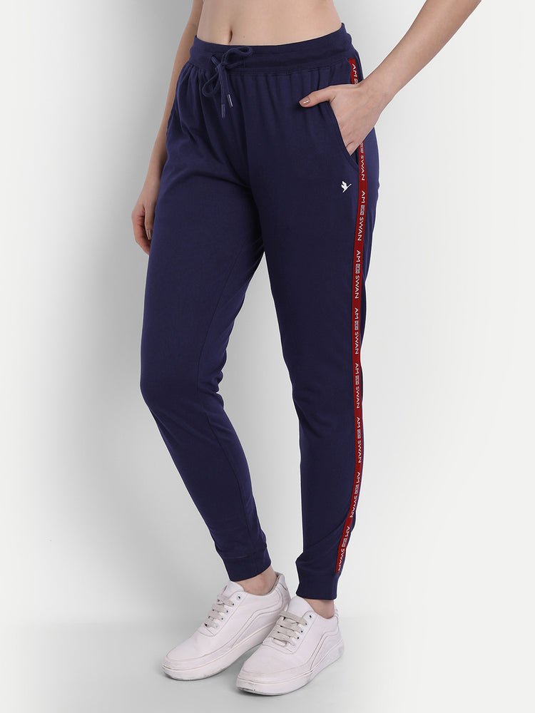 WOMENS PREMIUM COTTON SOLID TRACK PANTS