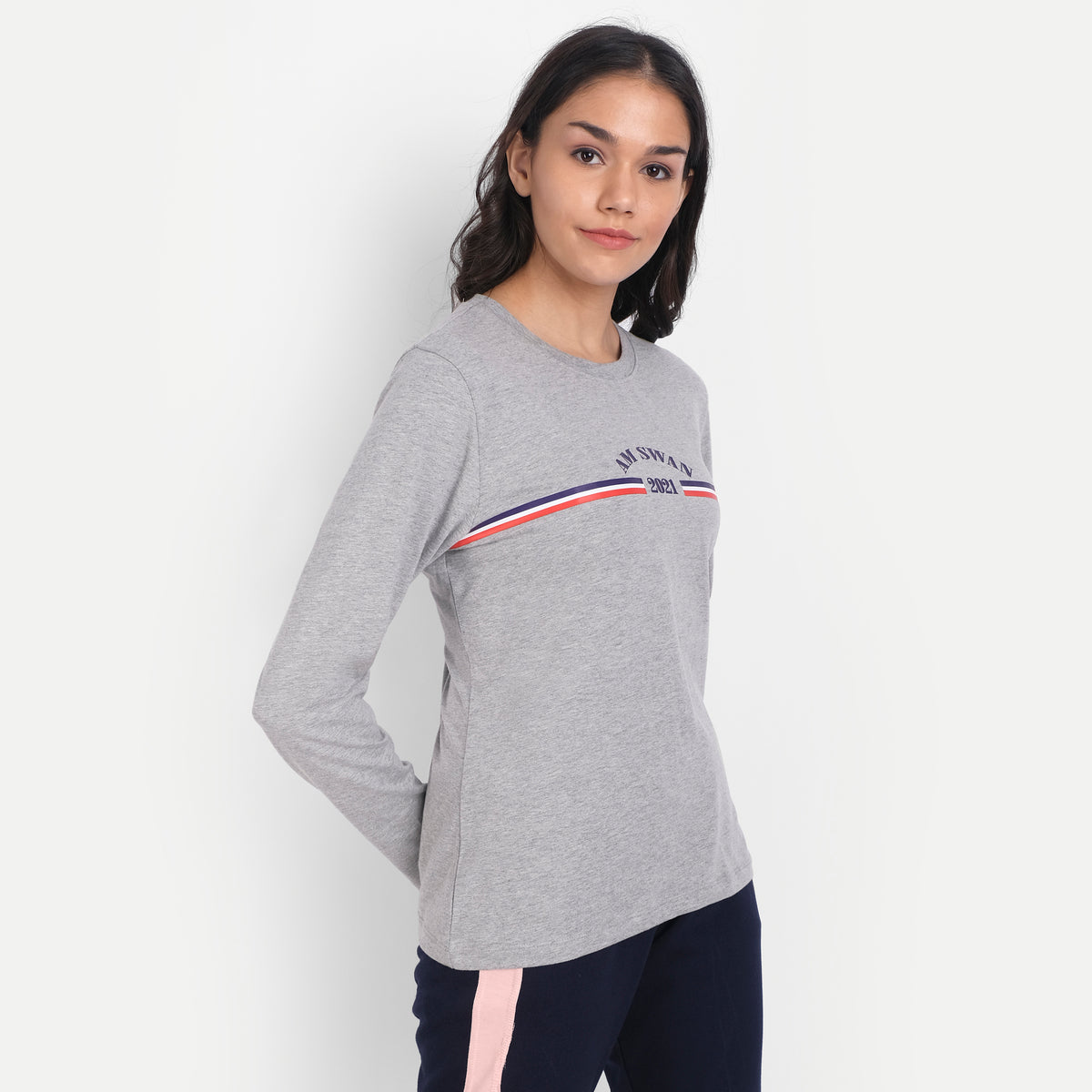 Amswan Women Premium Cotton Printed Full Sleeve T-Shirts