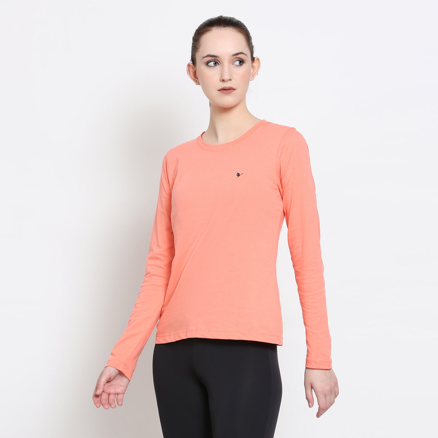 WOMENS PREMIUM COTTON SOLID FULL SLEEVE T-SHIRTS
