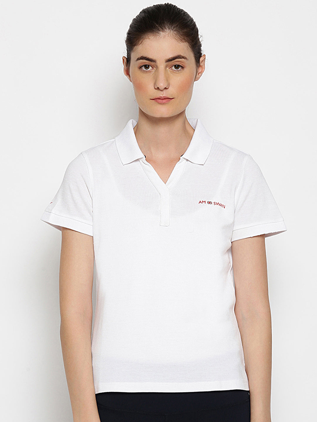 Women's Smart Fit Half Sleeve Polo T-Shirt in Premium Cotton Lycra