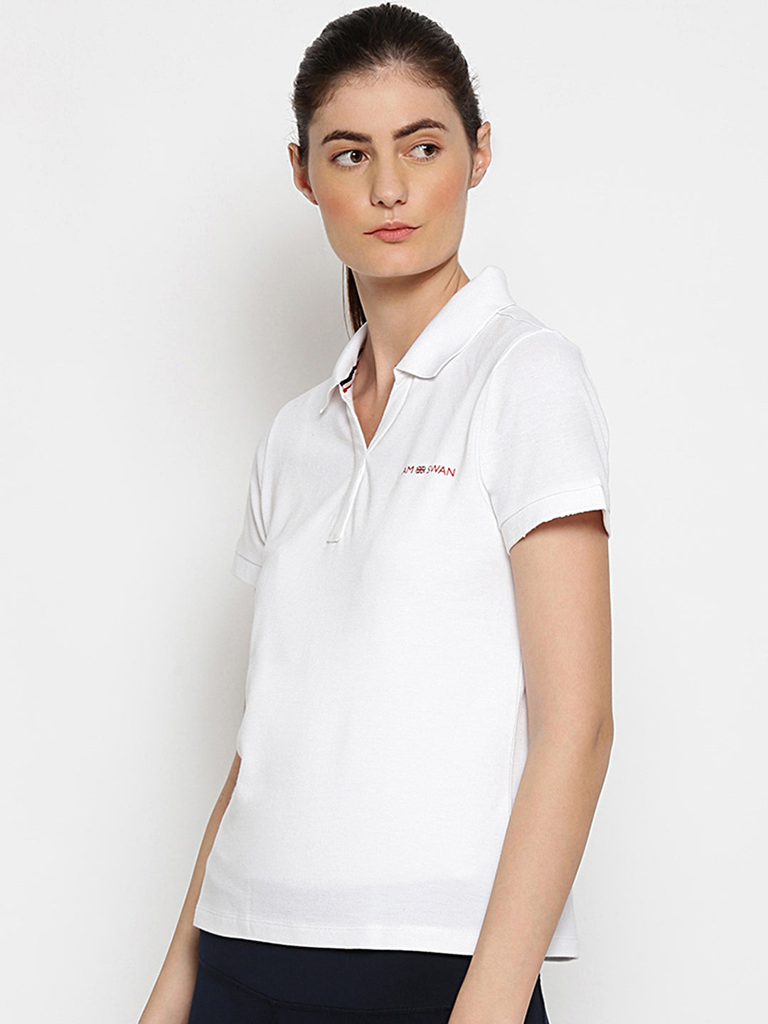 Women's Smart Fit Half Sleeve Polo T-Shirt in Premium Cotton Lycra